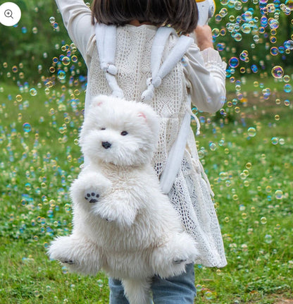 Westie White Dog Backpack